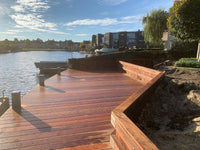 Okan Hardhouten Vlonderplanken 35 mm x 145 mm - Duurzaam & Esthetisch - Wal-beschoeiing.nl