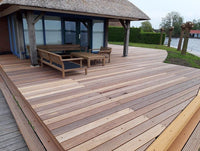 Okan Hardhouten Vlonderplanken 35 mm x 145 mm - Duurzaam & Esthetisch - Wal-beschoeiing.nl