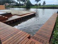 Okan Hardhouten Vlonderplanken 35 mm x 145 mm - Duurzaam & Esthetisch - Wal-beschoeiing.nl